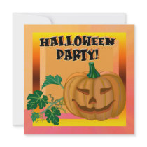 Jack O Lantern Pumpkin Halloween Party Invitation