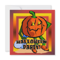 Jack O Lantern Pumpkin Halloween Party Invitation