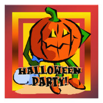 Jack O Lantern Pumpkin Halloween Party Invitation invitations