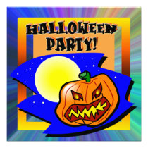 Jack O Lantern Pumpkin Halloween Party Invitation invitations