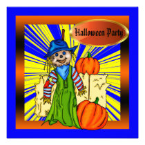 Jack O Lantern Pumpkin Halloween Party Invitation invitations