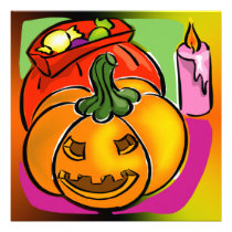 Jack O Lantern Pumpkin Halloween Party Invitation invitations