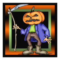 Jack O Lantern Pumpkin Halloween Party Invitation invitations