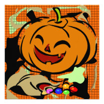 Jack O Lantern Pumpkin Halloween Party Invitation invitations