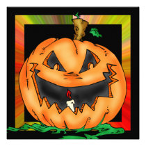 Jack O Lantern Pumpkin Halloween Party Invitation invitations