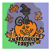 Jack O Lantern Pumpkin Halloween Party Invitation invitations