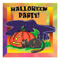 Jack O Lantern Pumpkin Halloween Party Invitation invitations