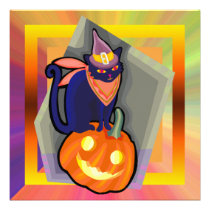 Jack O Lantern Pumpkin Halloween Party Invitation invitations