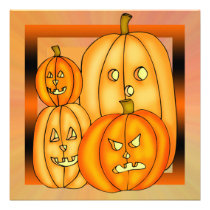 Jack O Lantern Pumpkin Halloween Party Invitation invitations