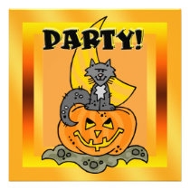 Jack O Lantern Pumpkin Halloween Party Invitation invitations