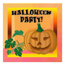 Jack O Lantern Pumpkin Halloween Party Invitation invitations