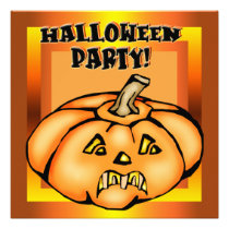 Jack O Lantern Pumpkin Halloween Party Invitation invitations