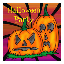 Jack O Lantern Pumpkin Halloween Party Invitation invitations