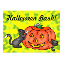 Jack O Lantern Pumpkin Halloween Party Invitation invitations
