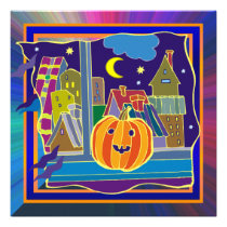Jack O Lantern Pumpkin Halloween Party Invitation invitations