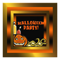 Jack O Lantern Pumpkin Halloween Party Invitation invitations