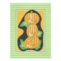 Jack O Lantern Pumpkin Halloween Party Invitation invitations