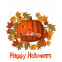 Jack O Lantern Pumpkin Leaves Halloween T-Shirt shirt