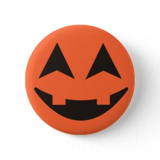Jack O Lantern Pumpkin Vampire Halloween Button button