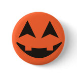 Jack O Lantern Pumpkin Vampire Halloween Button