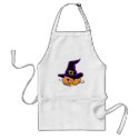 Jack O Lantern Pumpkin Witch Hat aprons by mariannegilliand Jack O Lantern Pumpkin Witch Hat aprons