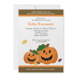 Jack O Lantern Pumpkins Baby Shower 5x7 Invitation