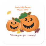 Jack O Lantern Pumpkins Baby Shower Favor Sticker