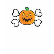 jack o lantern Skull and Crossbones t-shirts