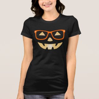 Jack-O-Lantern With Glasses Customizable T-shirt