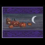 Jack-o-lanterns at Halloween. postcards