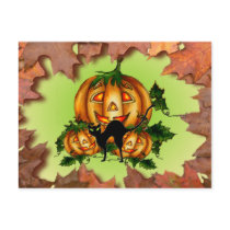 JACK-O-LANTERNS by SHARON SHARPE postcards