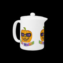 JACK O'LANTERN HALLOWEEN TEA POT or MINI-PITCHER teapots