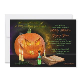 Halloween Wedding Invites