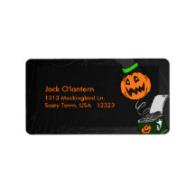 Jack O'lantern in the box Personalized Address Label