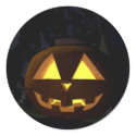 Jack O'Lantern in Tree Sticker