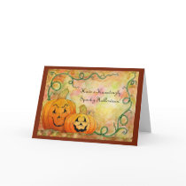 Jack O'Lantern Pair Card-Customize