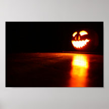 Jack O'Lantern with Reflections Poster