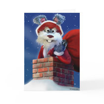 Jack Rabbit Santa card