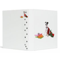 jack russel and Christmas binders