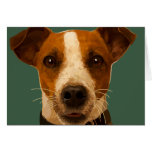 jack, russell, dog, terrier, painting, card,