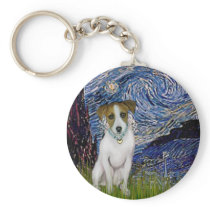 Jack Russell 10 - Starry Night Keychains
