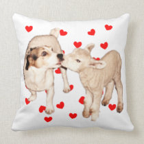 Jack Russell and Lamb Mojo Pillow