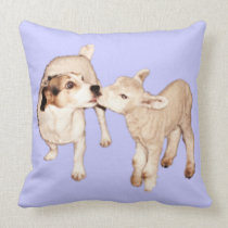 Jack Russell and Lamb Mojo Pillow