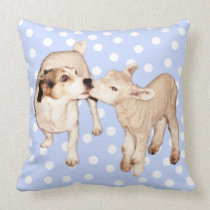 Jack Russell and Lamb Mojo Pillow