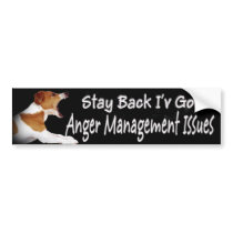 Jack Russell Anger Mgt Issues Bumper Sticker bumper stickers by friskybiz Jack Russell Anger Mgt Issues Bumper Sticker bumper stickers