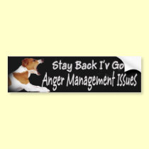 Jack Russell Anger Mgt Issues Bumper Sticker bumper stickers
