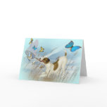 Jack Russell Chases Butterflies Cards