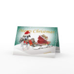Jack Russell Gift for Santa Greeting Cards