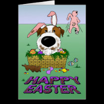 Jack Russell Happy Easter Card cards