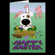 Jack Russell Happy Easter Card cards